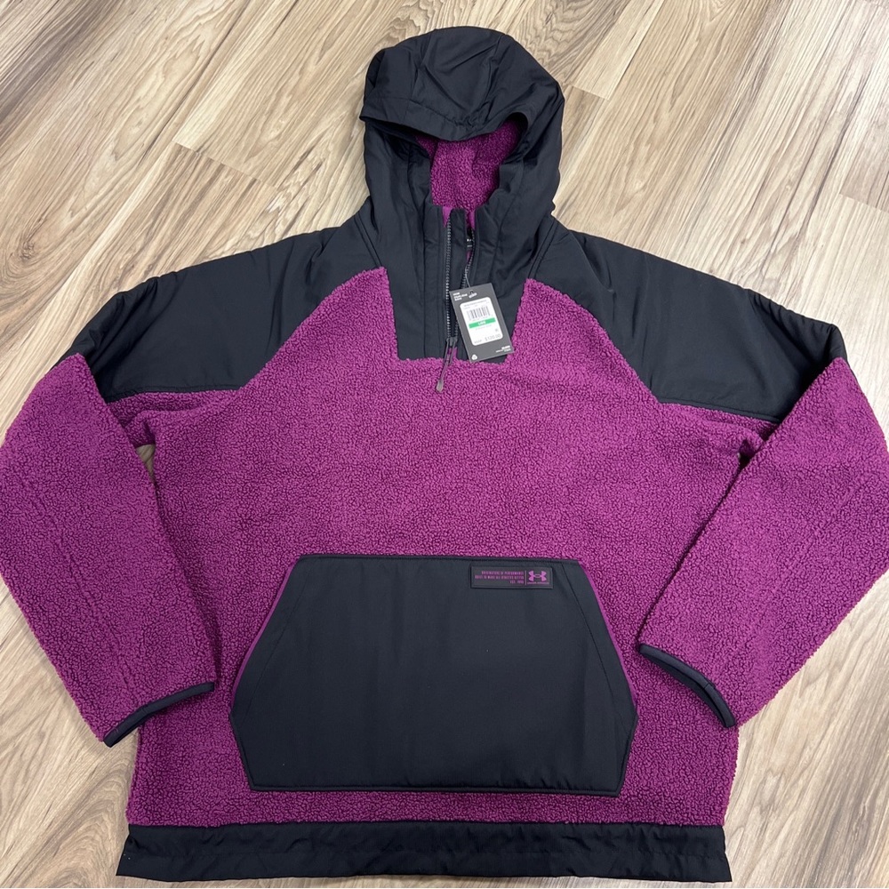 Under Armour UA Mission Boucle Anorak 1/4 Zip Jacket 1366094-514 Large MSRP $120